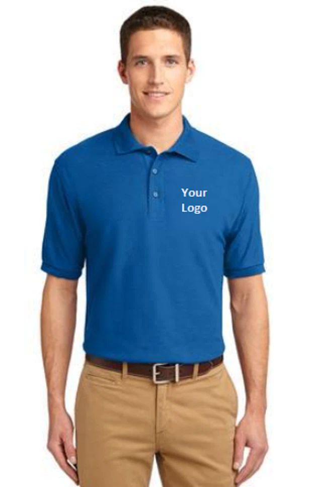 3 High Quality Custom Your Logo Embroidered Polo Shirts. Free Logo Setup. USAVT
