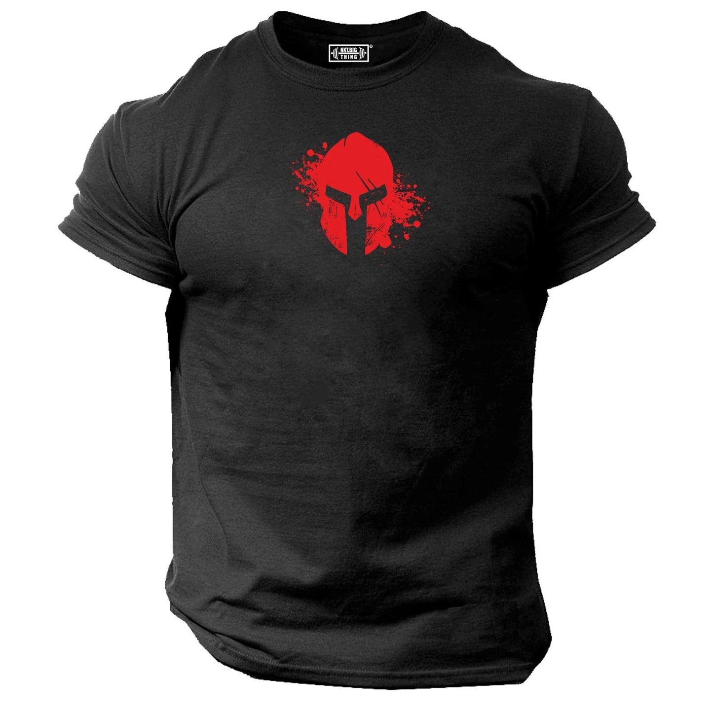 Blood Spartan Helmet T Shirt Gym Clothing Bodybuilding Training Workout MMA Top