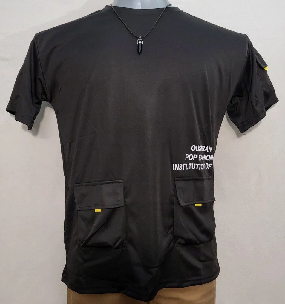 Streetwear Hip Hop Fashion Short Sleeve Pocketed New Breaking Japanese Street$