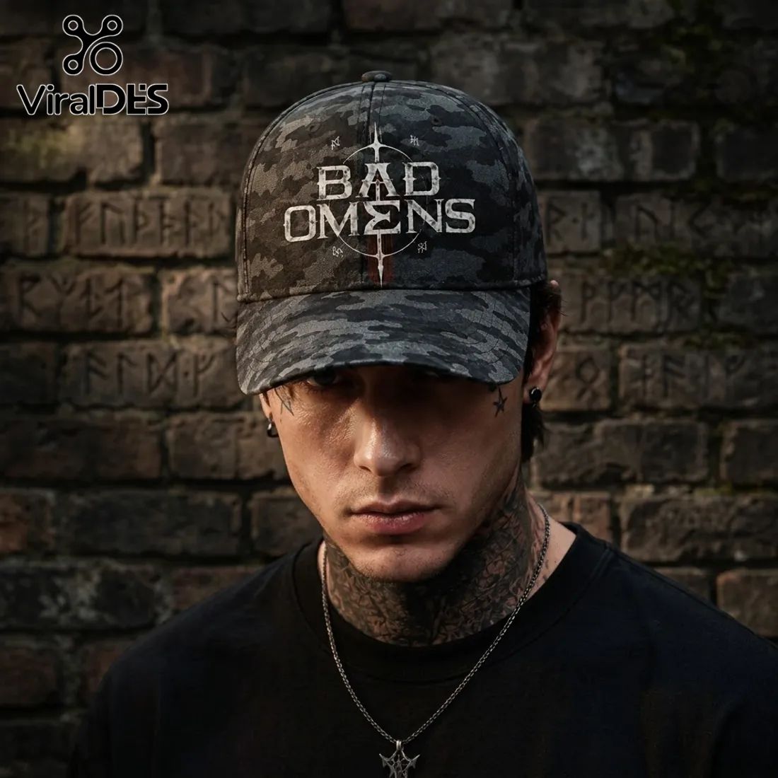 Bad Omens Dark Omen Camo Baseball Cap
