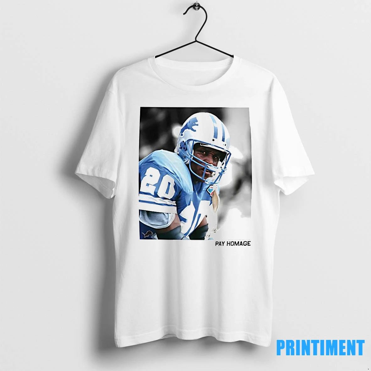 Pay Homage Barry Sanders Detroit Lions Photo Tshirts Sweater