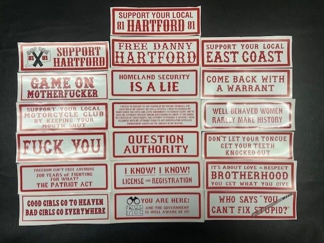 Hells Angels Hartford Large Support Stickers