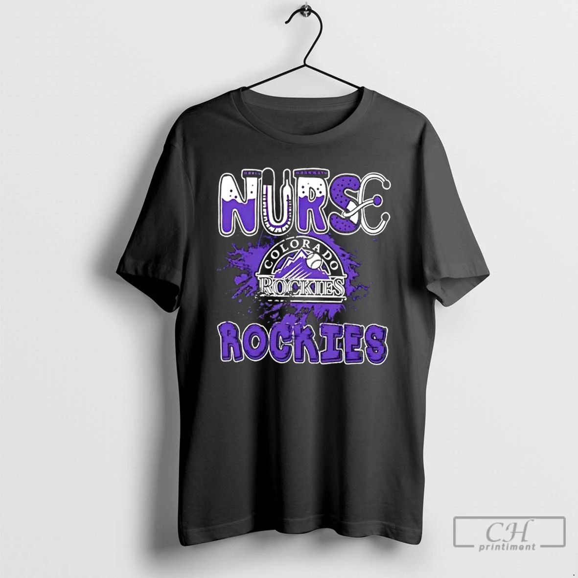 Classic Nurse X Colorado Rockies Baseball T Shirts