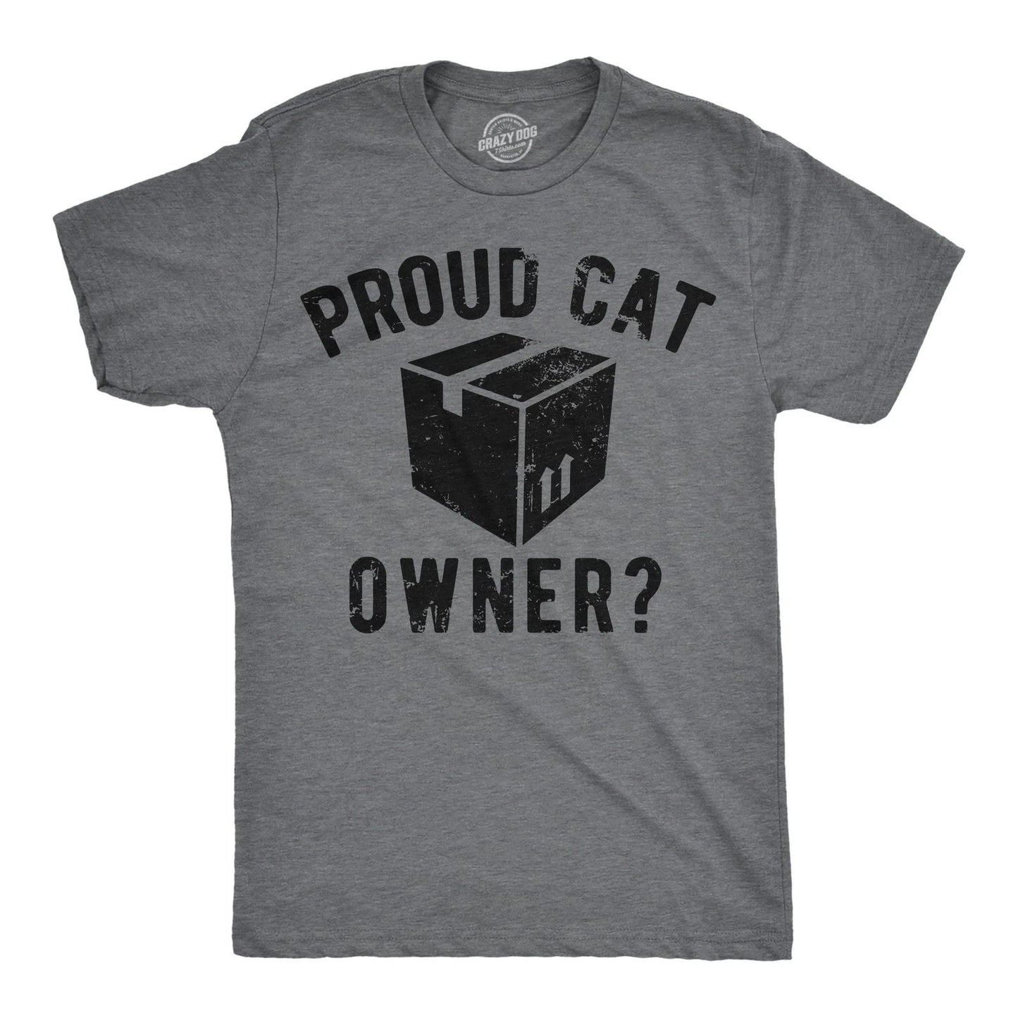 Mens Funny T Shirts Proud Cat Owner Sarcastic Kitten Graphic Tee for Men