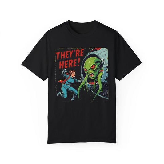 Retro Sci-Fi Graphic T-Shirt, Unisex Tees, Alien Humor Shirts, Gifts for Nerds,