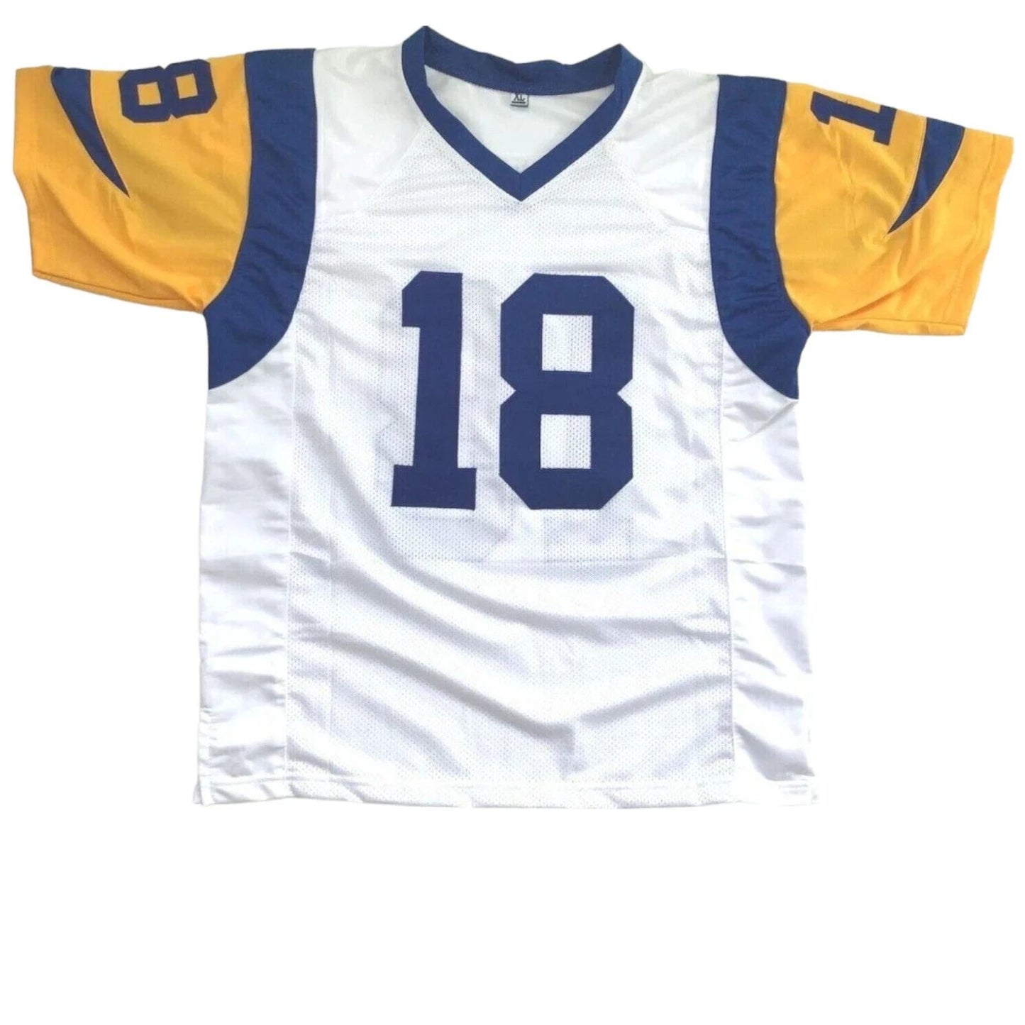 Custom #18 White Mesh Football Jersey, Football Team Apparel