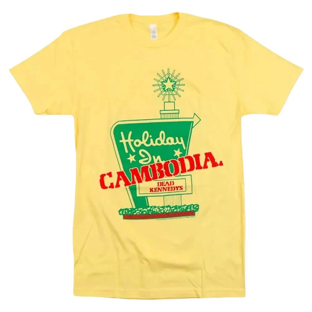 Dead Kennedys T-shirt - Holiday In Cambodia Yellow Hotel Tee  -Official
