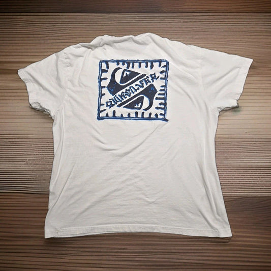 Quiksilver Tribal Box Logo Surf Tee White XL