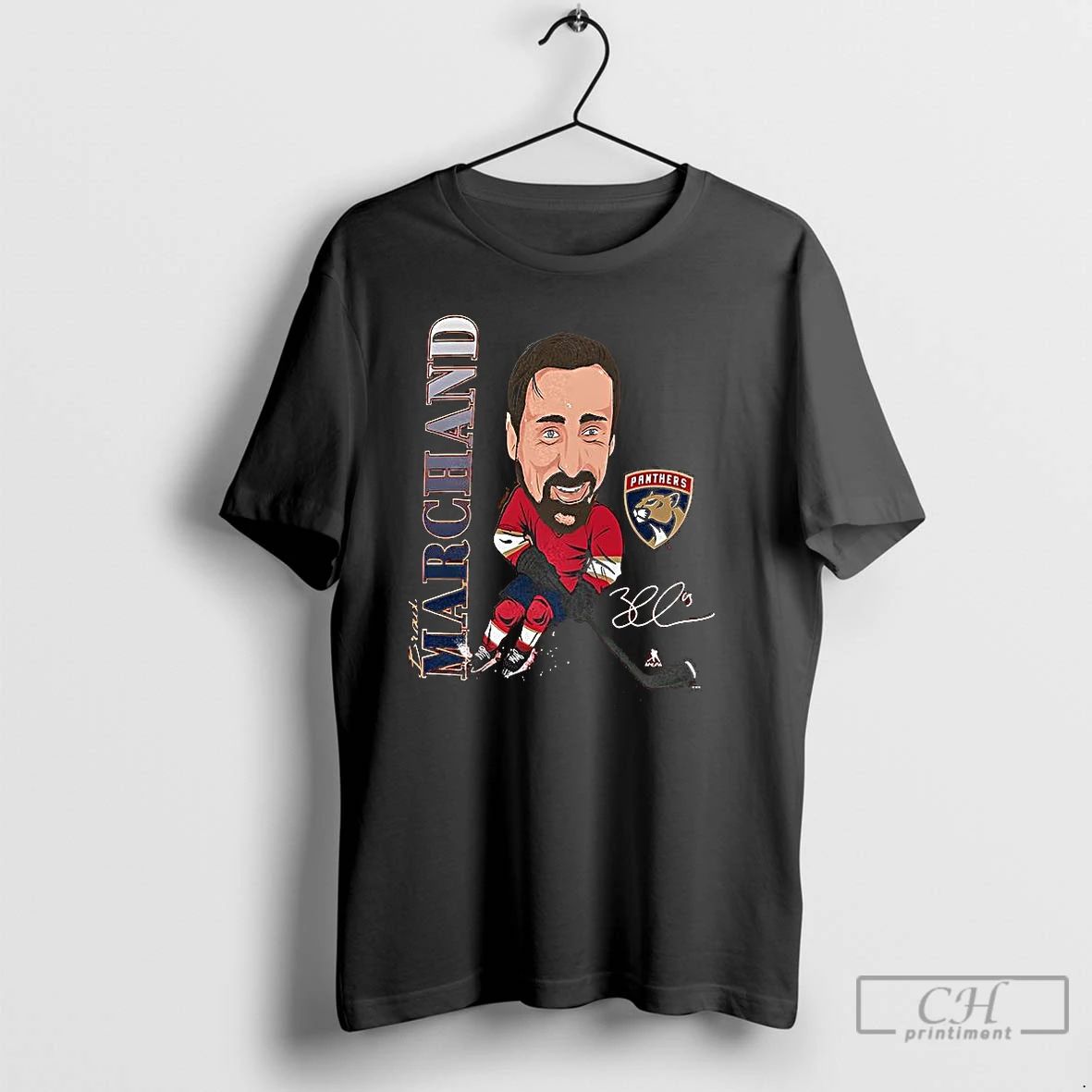 Premium Brad Marchand Florida Panthers Hockey Caricature Player Signature T Shirts