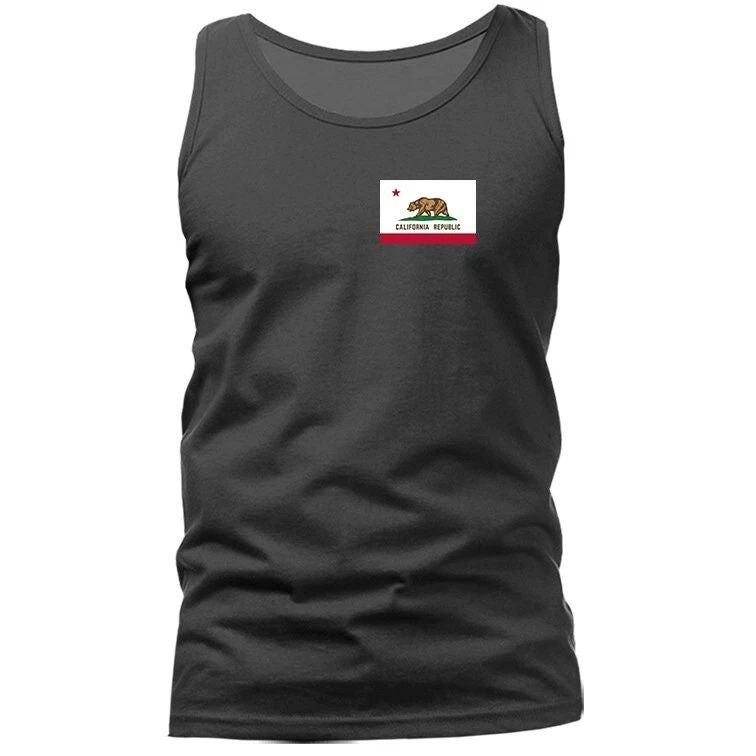 State of California Flag Crest CA Graphic Tank Top