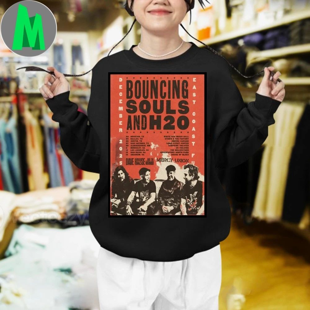 Bouncing Souls And H20 2025 Tour East Coast FU Poster T-Shirt