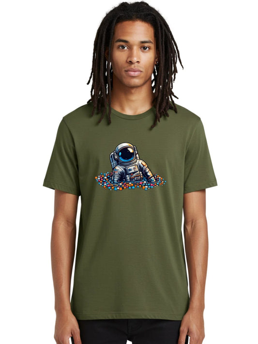 Astronaut-Emerging Mens Graphic Tee, 100% Cotton, Casual Summer Wear