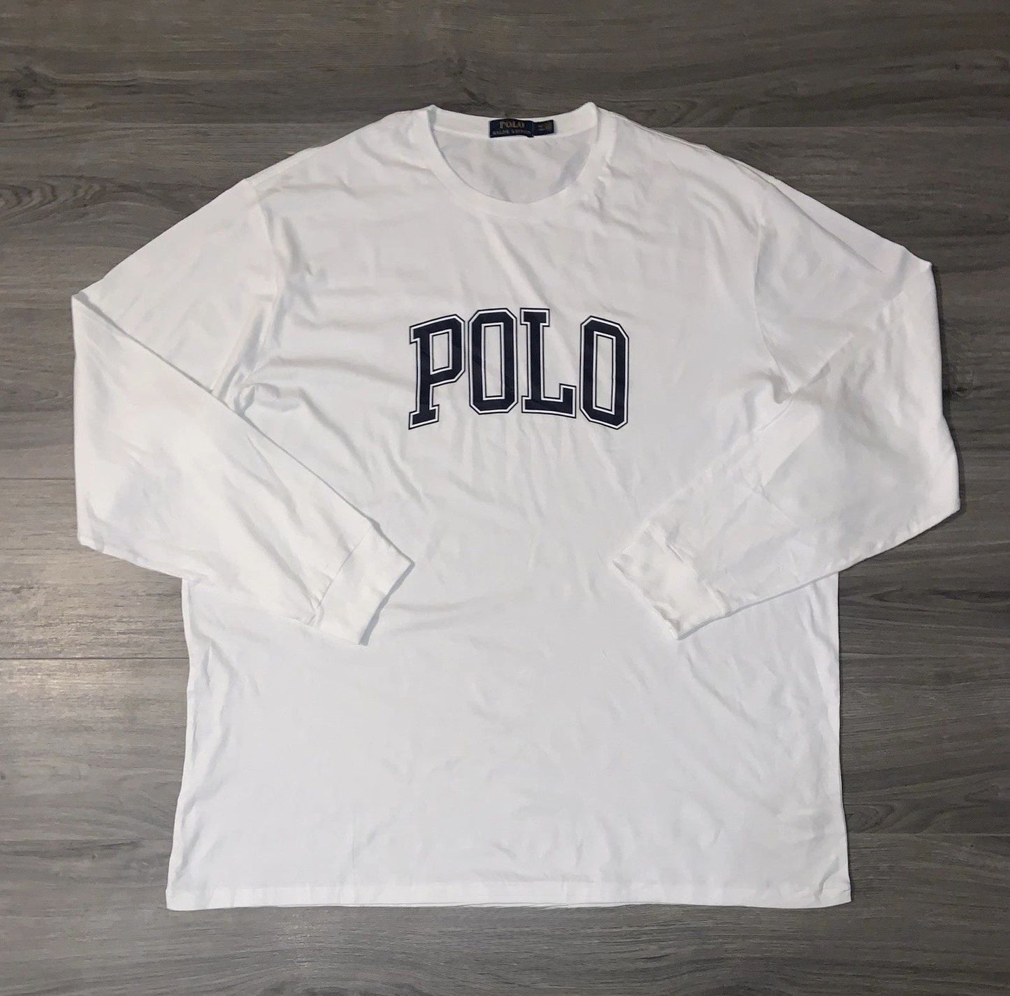 Ralph Lauren Long Sleeve T-Shirt Cotton White Big & Tall Men’s Size 3XLT
