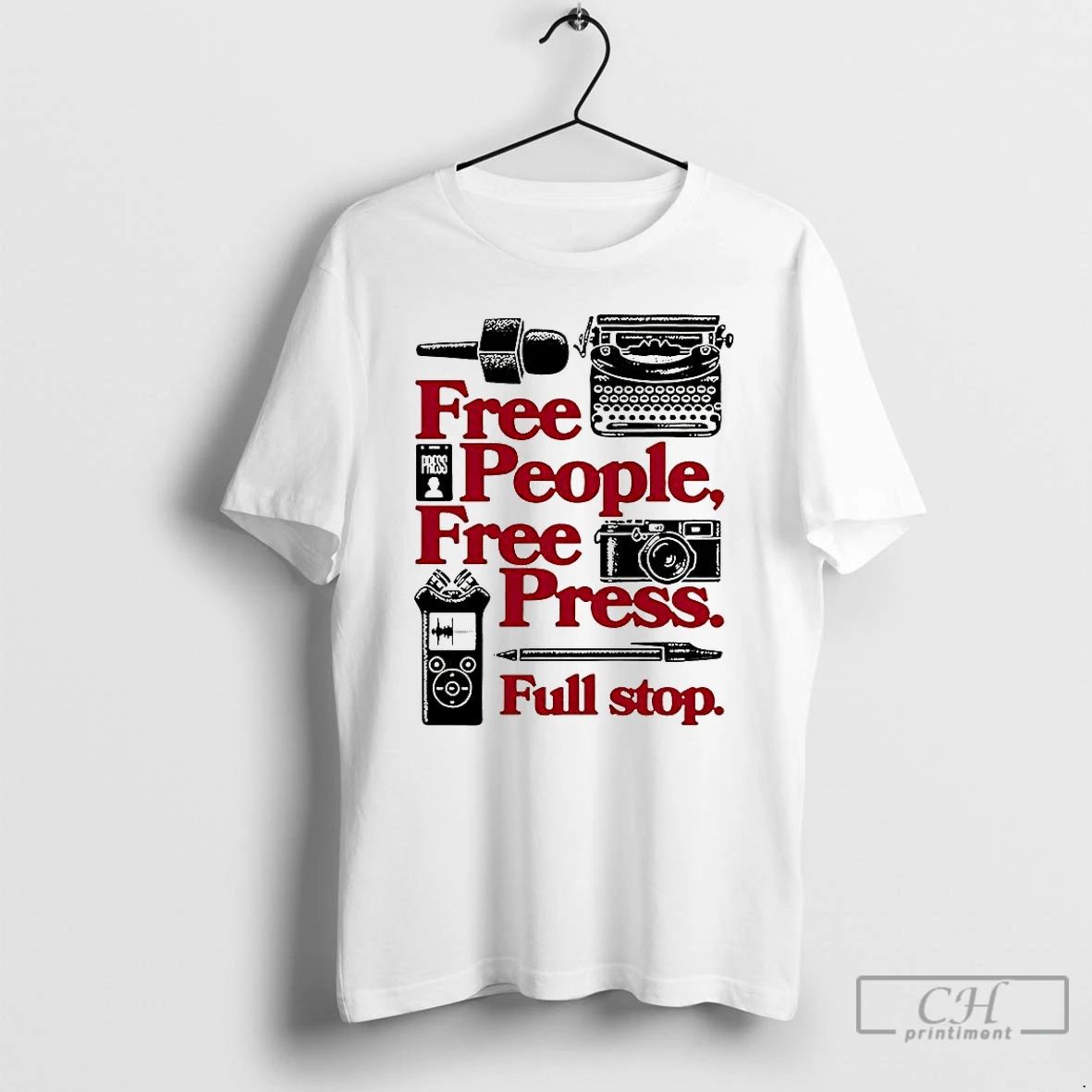 Classic Free People Free Press Full Stop Press And Media T Shirts