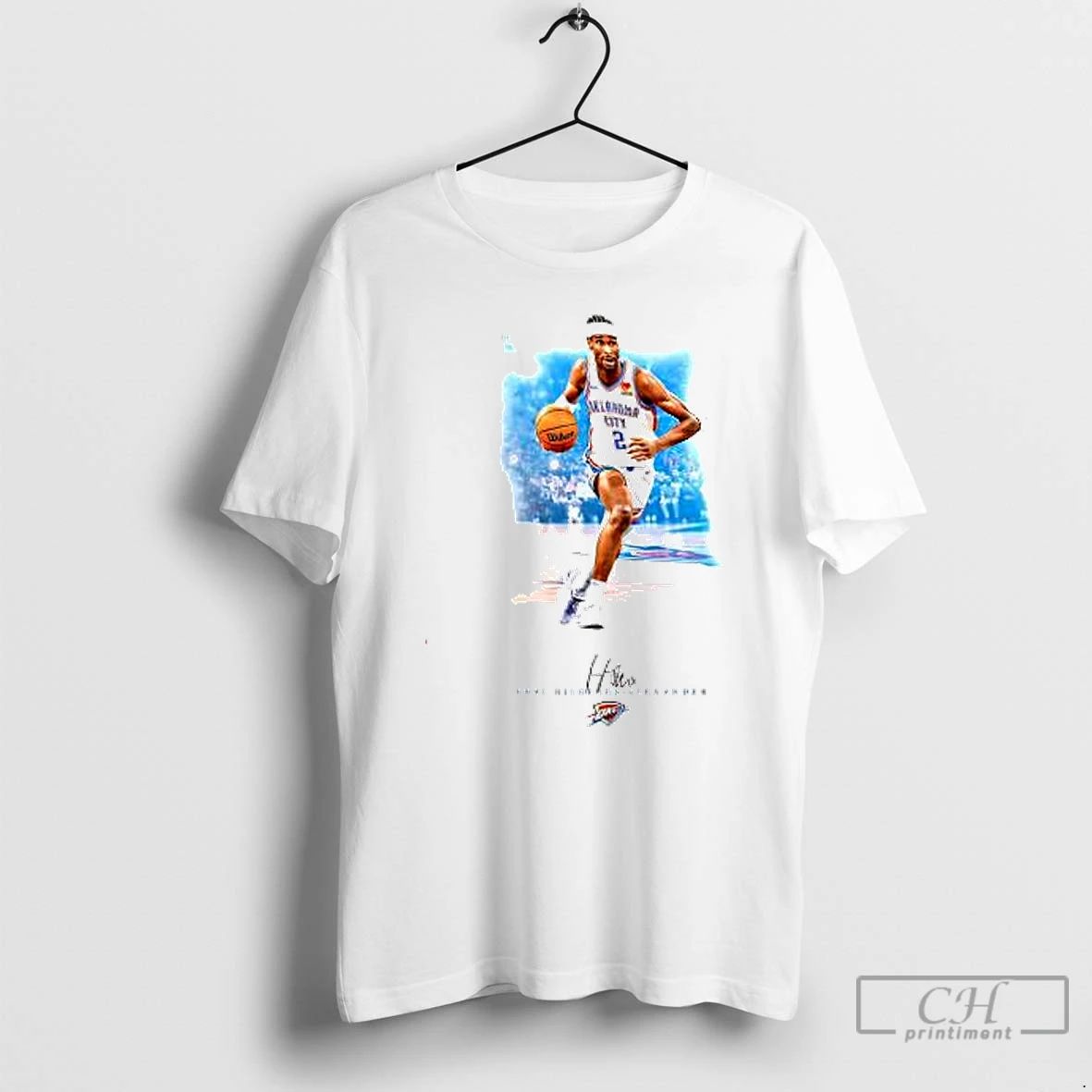 Premium Oklahoma City Thunder Shai Gilgeous Alexander Player Signature T Shirts