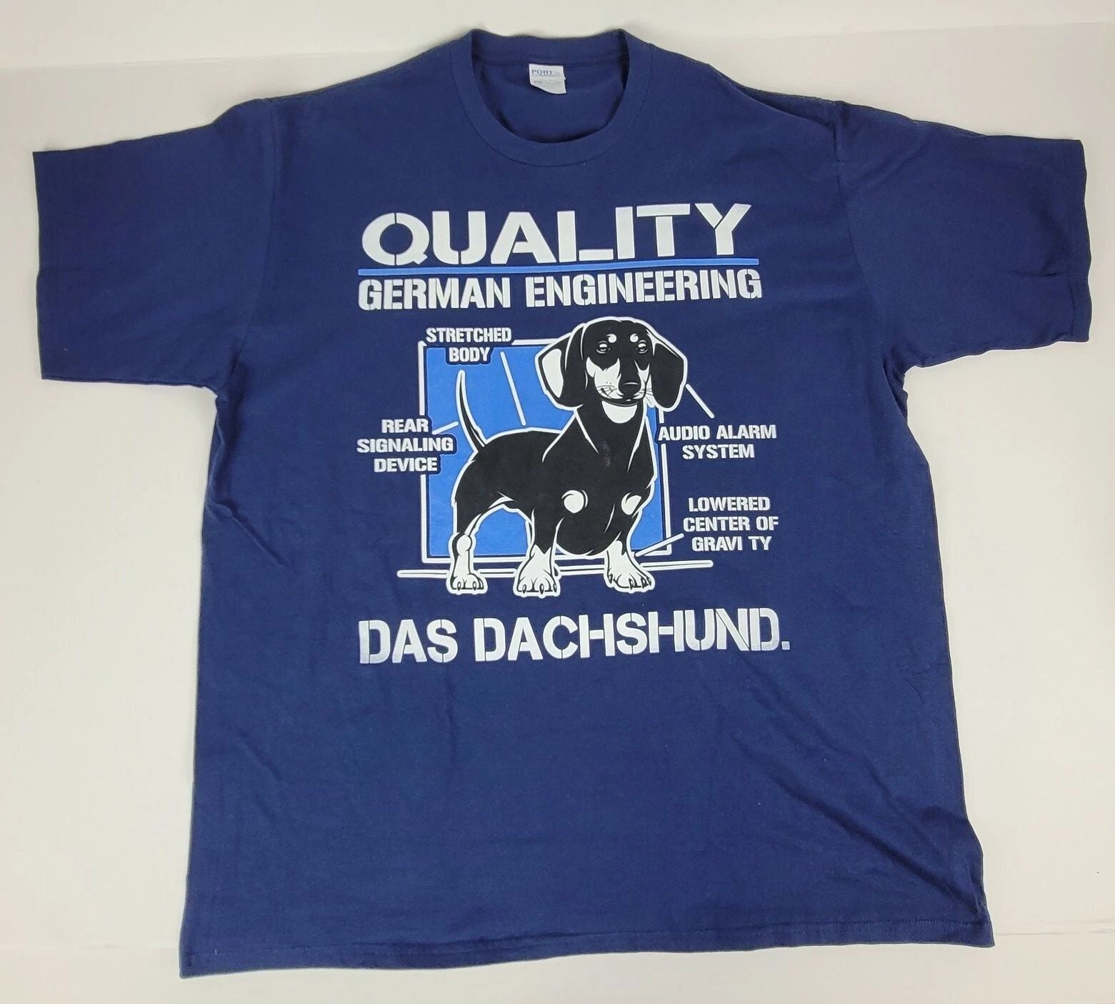 Dachshund Funny Shirt Dog Gift Wiener Dog Doxie Lover Tee T-shirt Navy 2XL