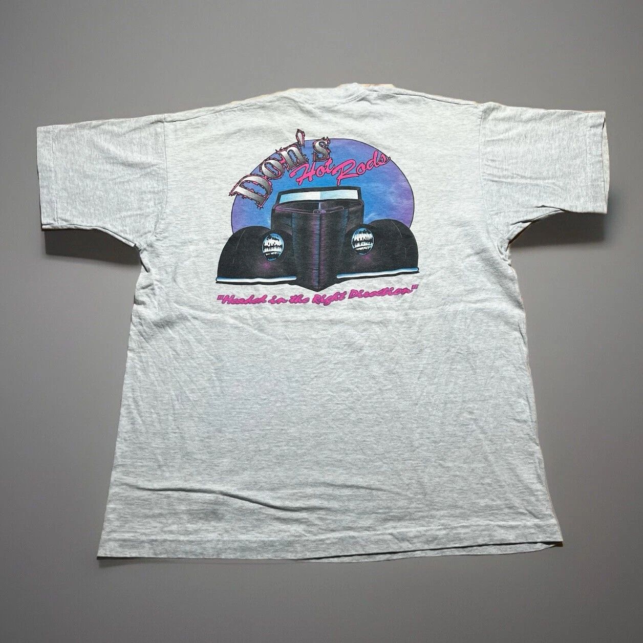 Vintage 90s Dons Hot Rods Custom Classic Car Builder Graphic Shirt Size XL