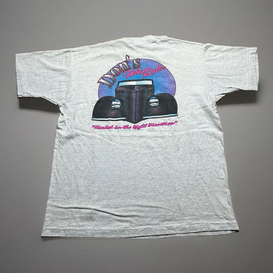 Vintage 90s Dons Hot Rods Custom Classic Car Builder Graphic Shirt Size XL