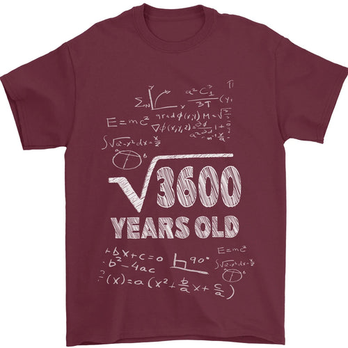 60th Birthday 60 Year Old Geek Funny Maths Mens T-Shirt 100% Cotton