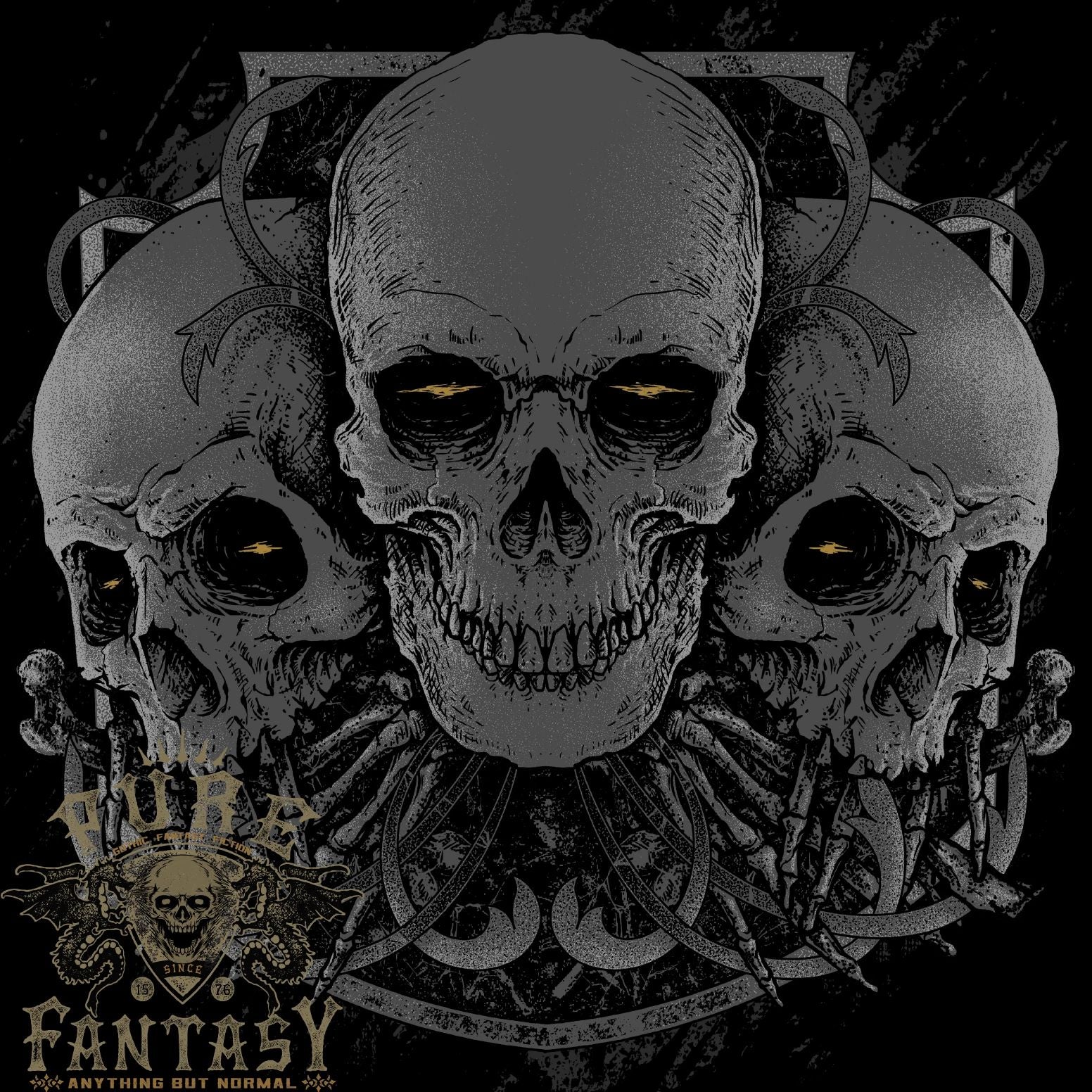 Gothic Skulls Heavy Metal Rock Music Goth Biker Mens Light Cotton T-Shirt