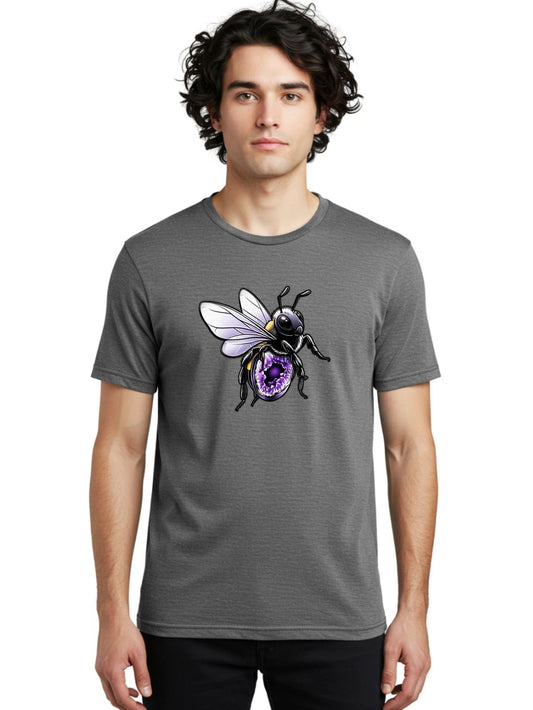 Cartoon-Bee-1 Mens Graphic Tee, 100% Cotton, Casual Summer Wear