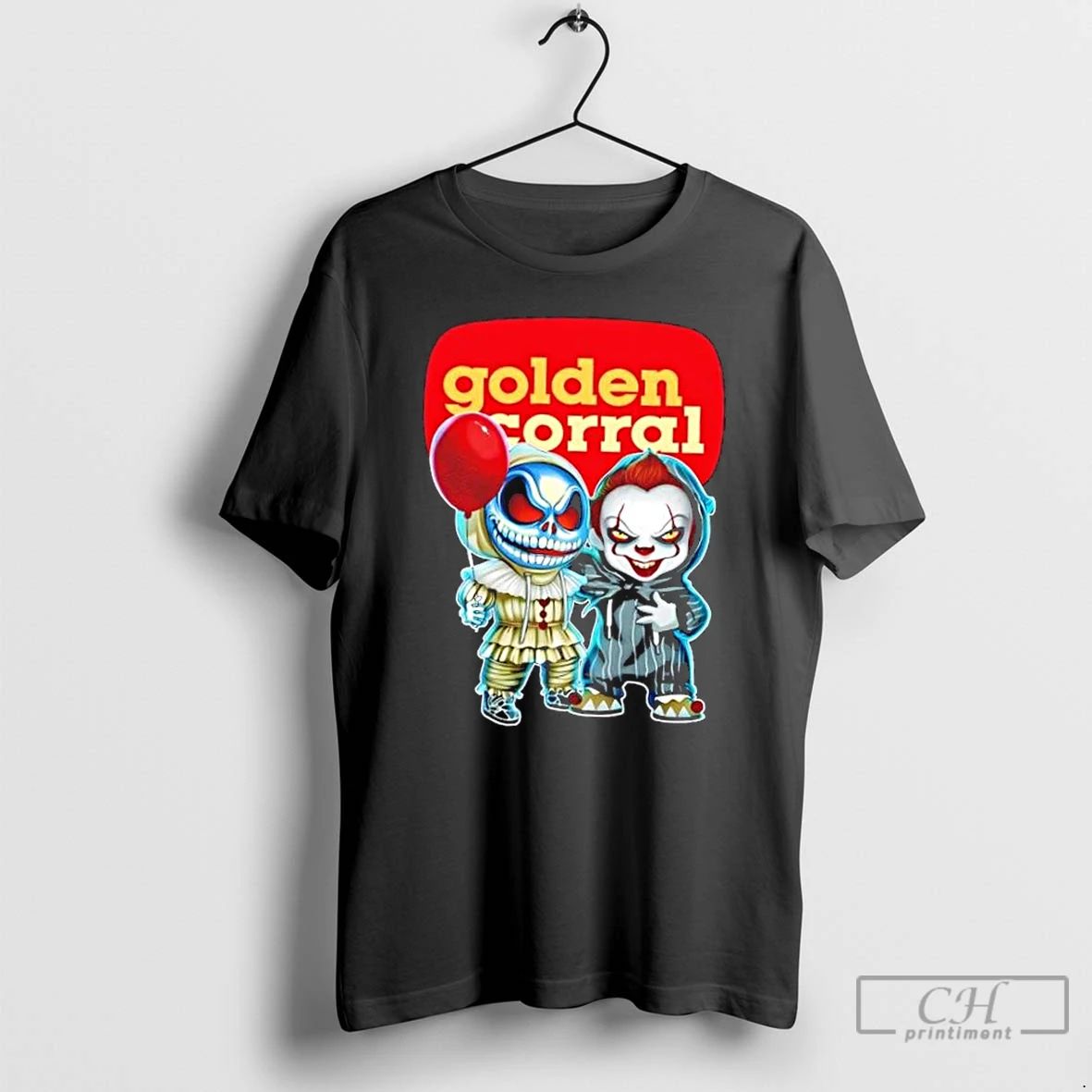 Golden Corral X Jack Skellington And Pennywise Happy Halloween T Shirts