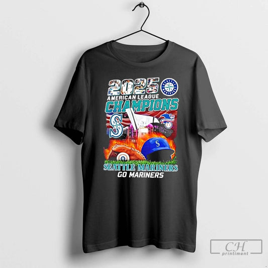 Classic 2025 American League Champions Go Seattle Mariners Baseball T Shirts