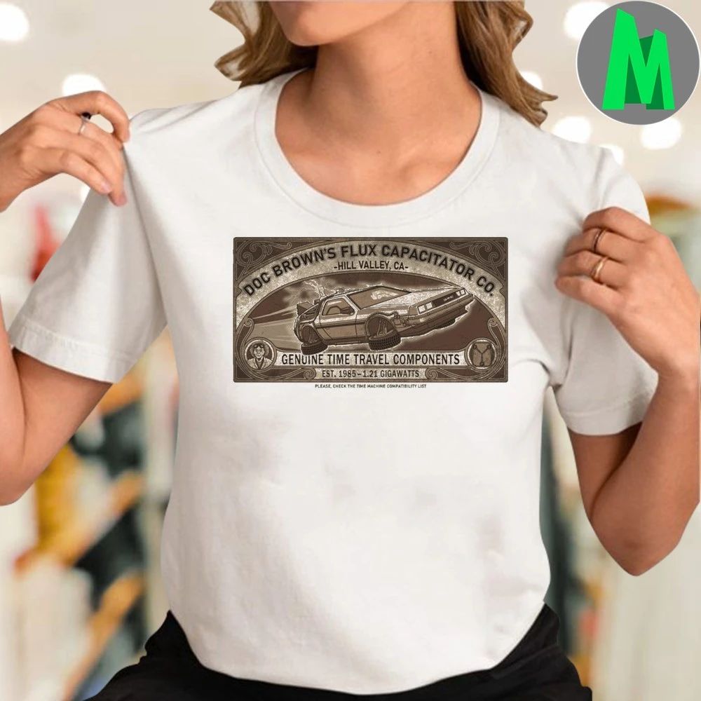 Original Doc Brown’s Flux Capacitor Co Genuine Time Travel Components Shirt