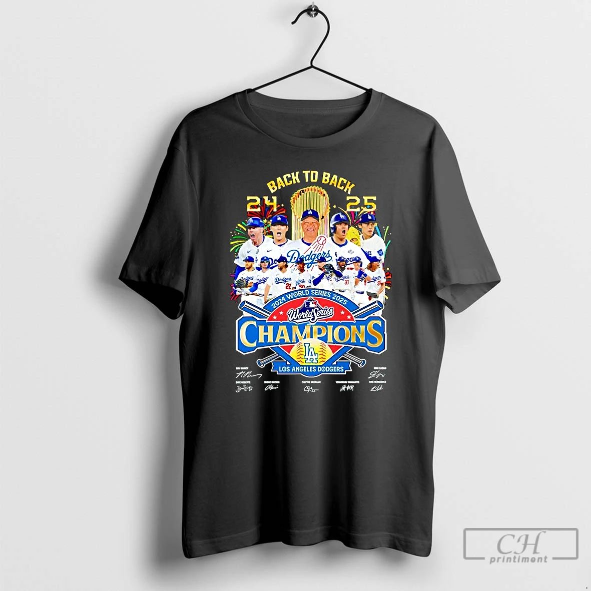 Classic Back To Back World Series 2025 Los Angeles Dodgers All Team Christmas T Shirts
