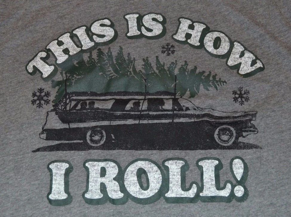 This is How I Roll! Men's Christmas Tee Tree on top Station Wagon Adult T-Shirt