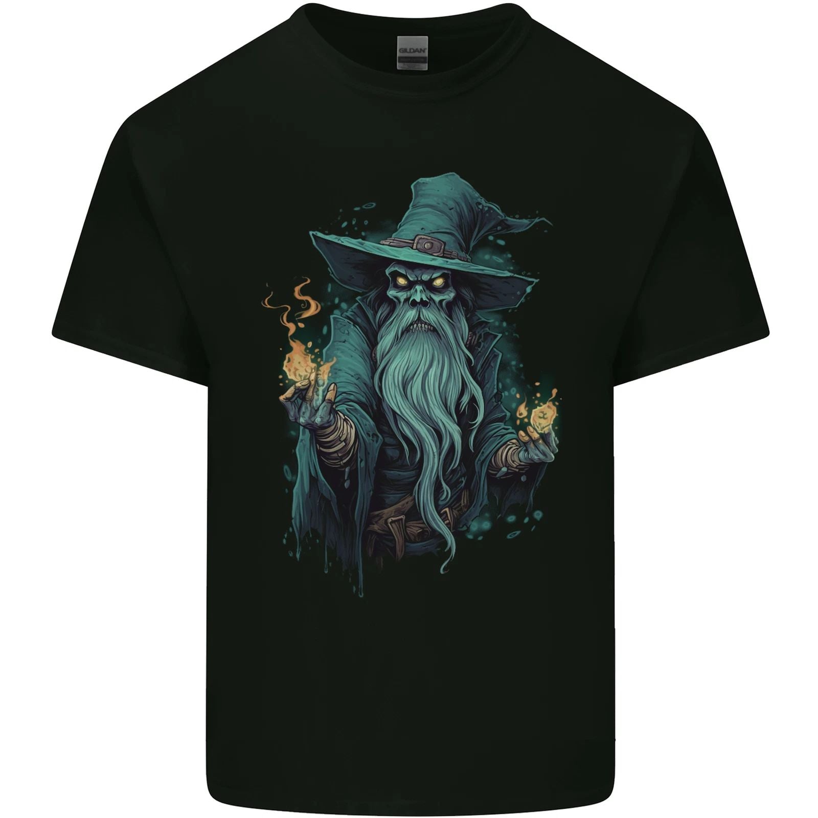 Fantasy Wizard Warlock 3 Mens Cotton T-Shirt Tee Top