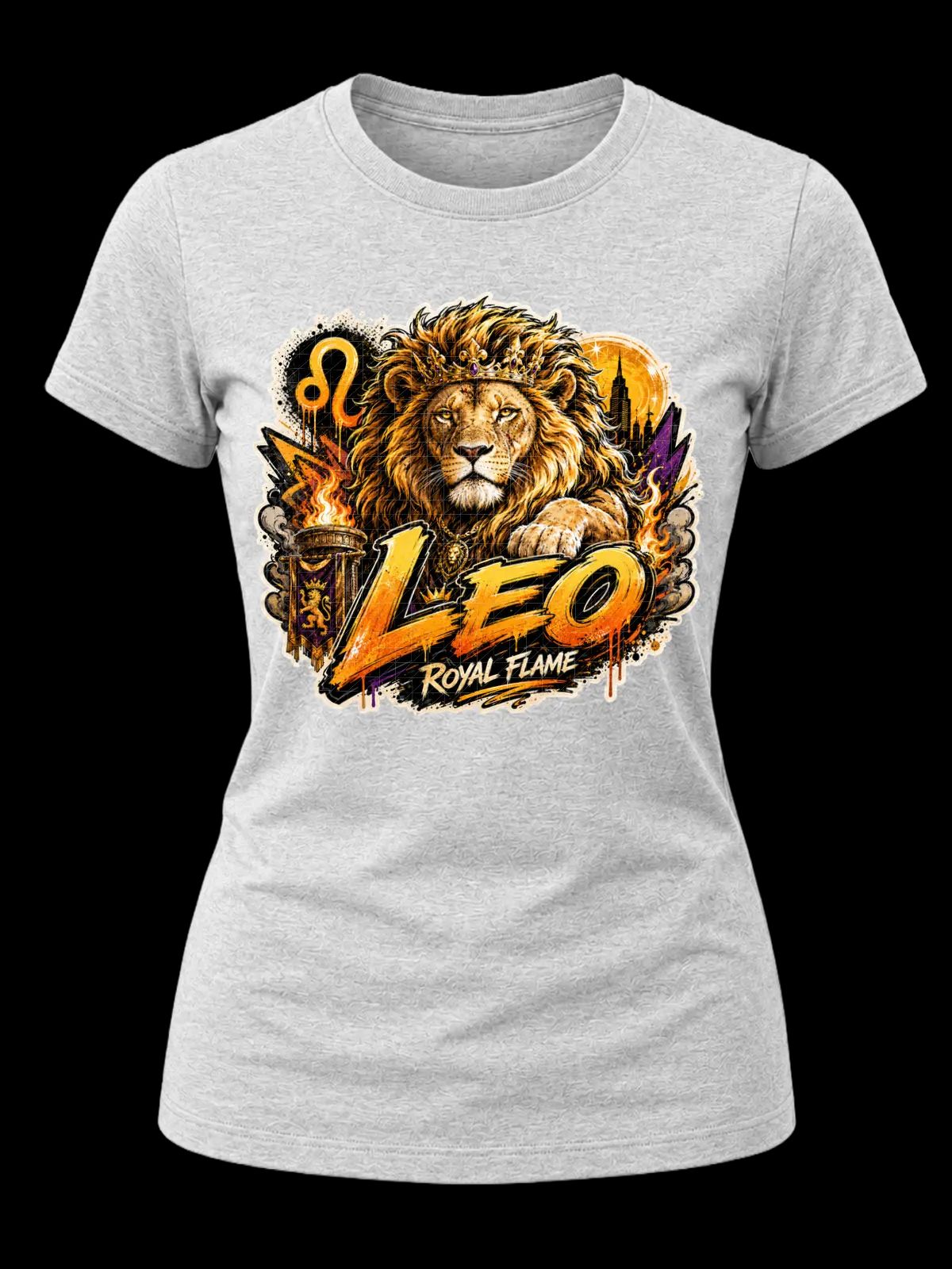 Leo Royal Flame Zodiac Shirt