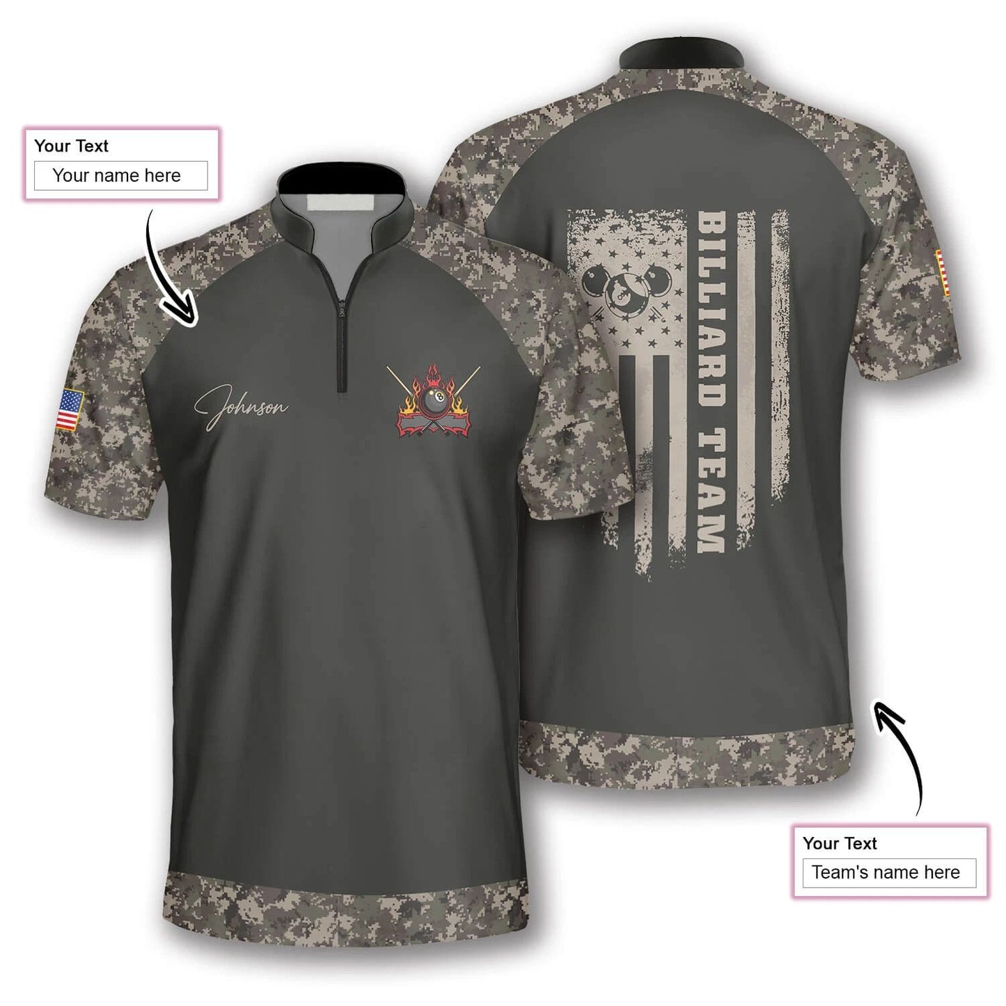 Billiard Player Gifts Custom Billiard Jerseys for Men, Uniform for Team Billiard