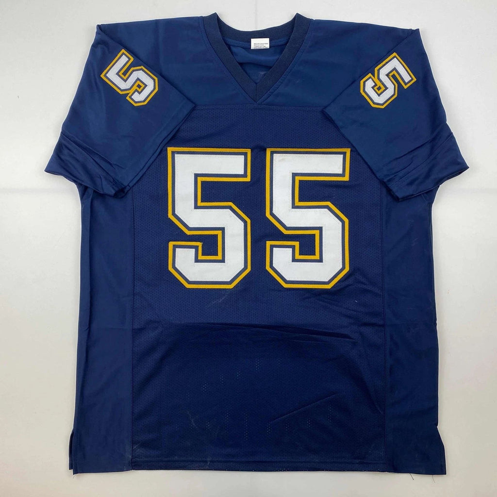Junior Seau San Diego Dark Blue Reprint Jersey
