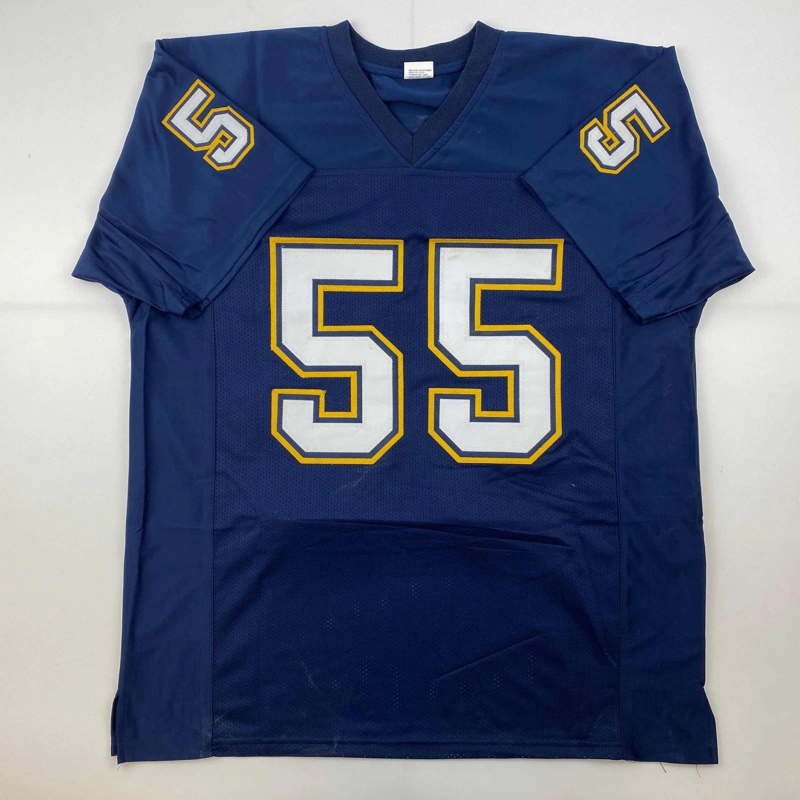 Junior Seau San Diego Dark Blue Reprint Jersey