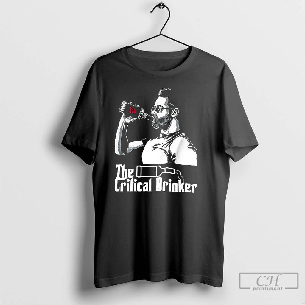 Premium Godfather The Critical Drinker Logo T Shirts