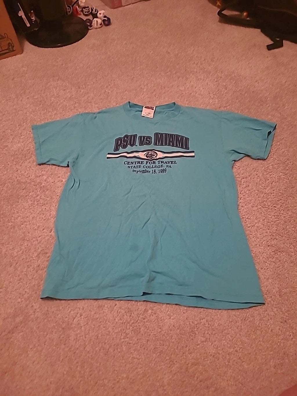 Nice Tultex Penn State Vs Miami Sept 18 1999 Size L T Shirt. Centre For Travel