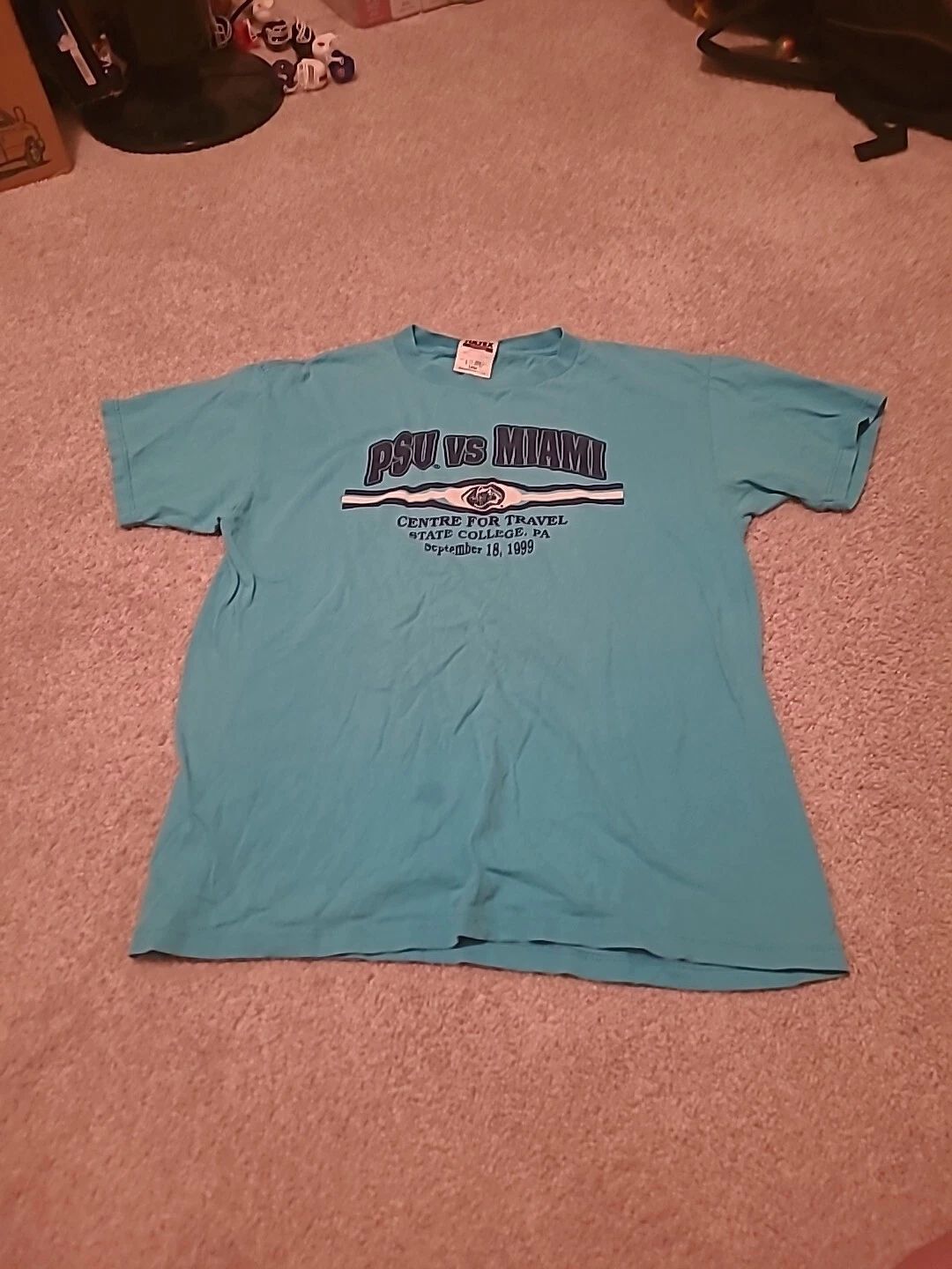 Nice Tultex Penn State Vs Miami Sept 18 1999 Size L T Shirt. Centre For Travel