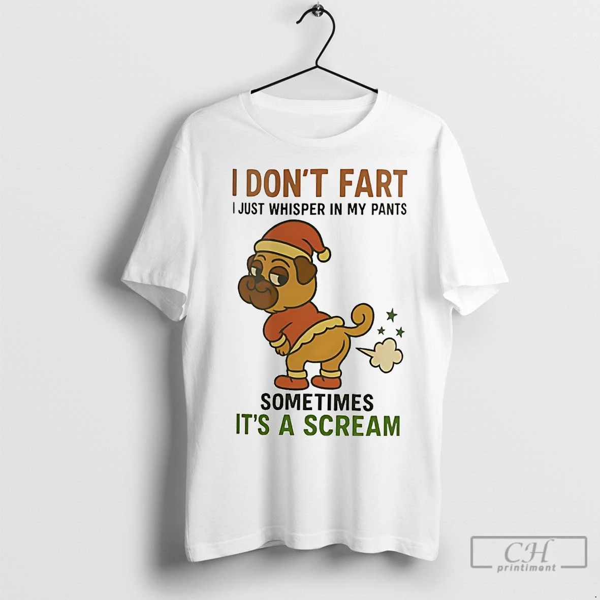 Premium Santa Pug I Dont Fart I Just Whisper In My Pants Christmas