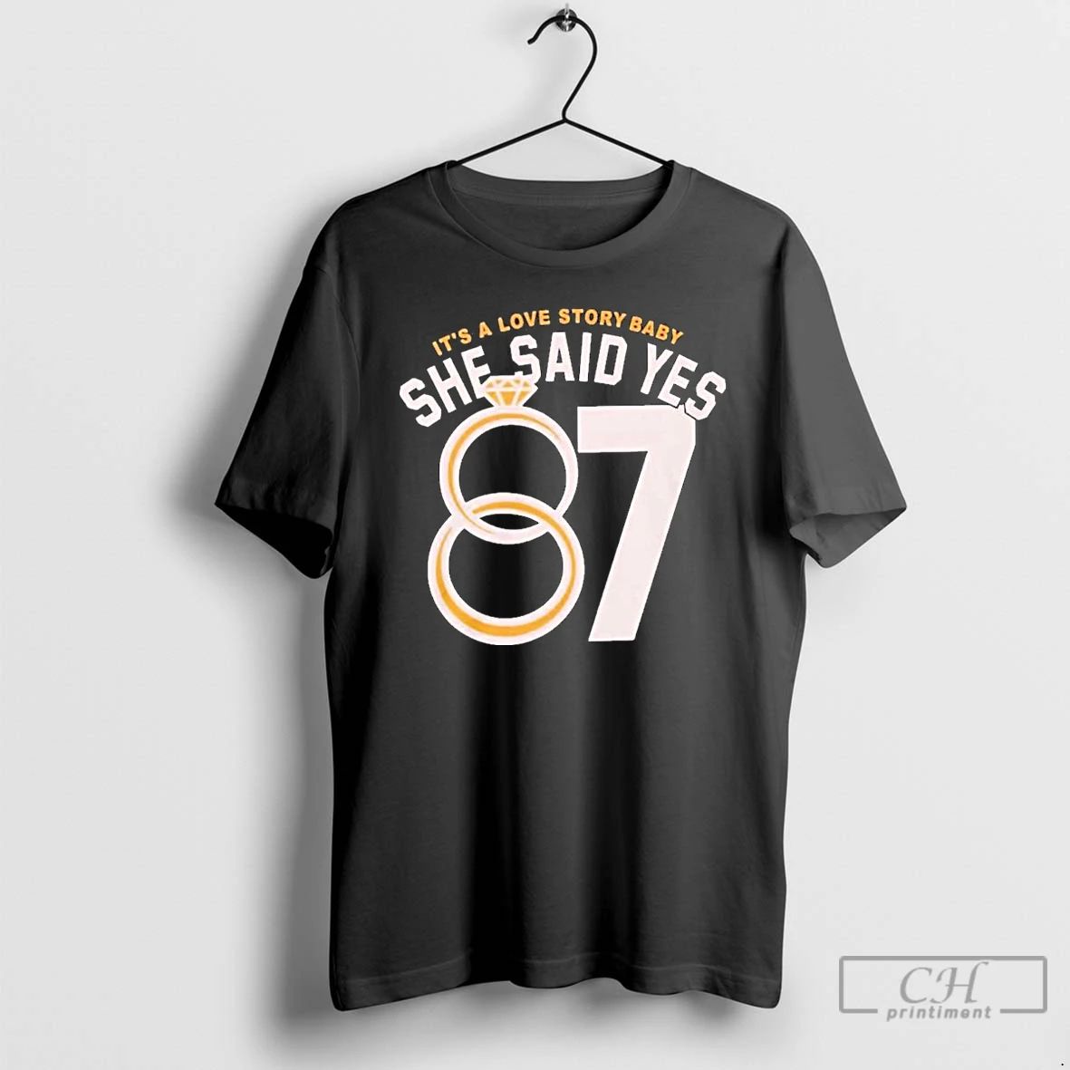 Classic Travis Kelce Its A Love Story Baby Just Say Yes T Shirts