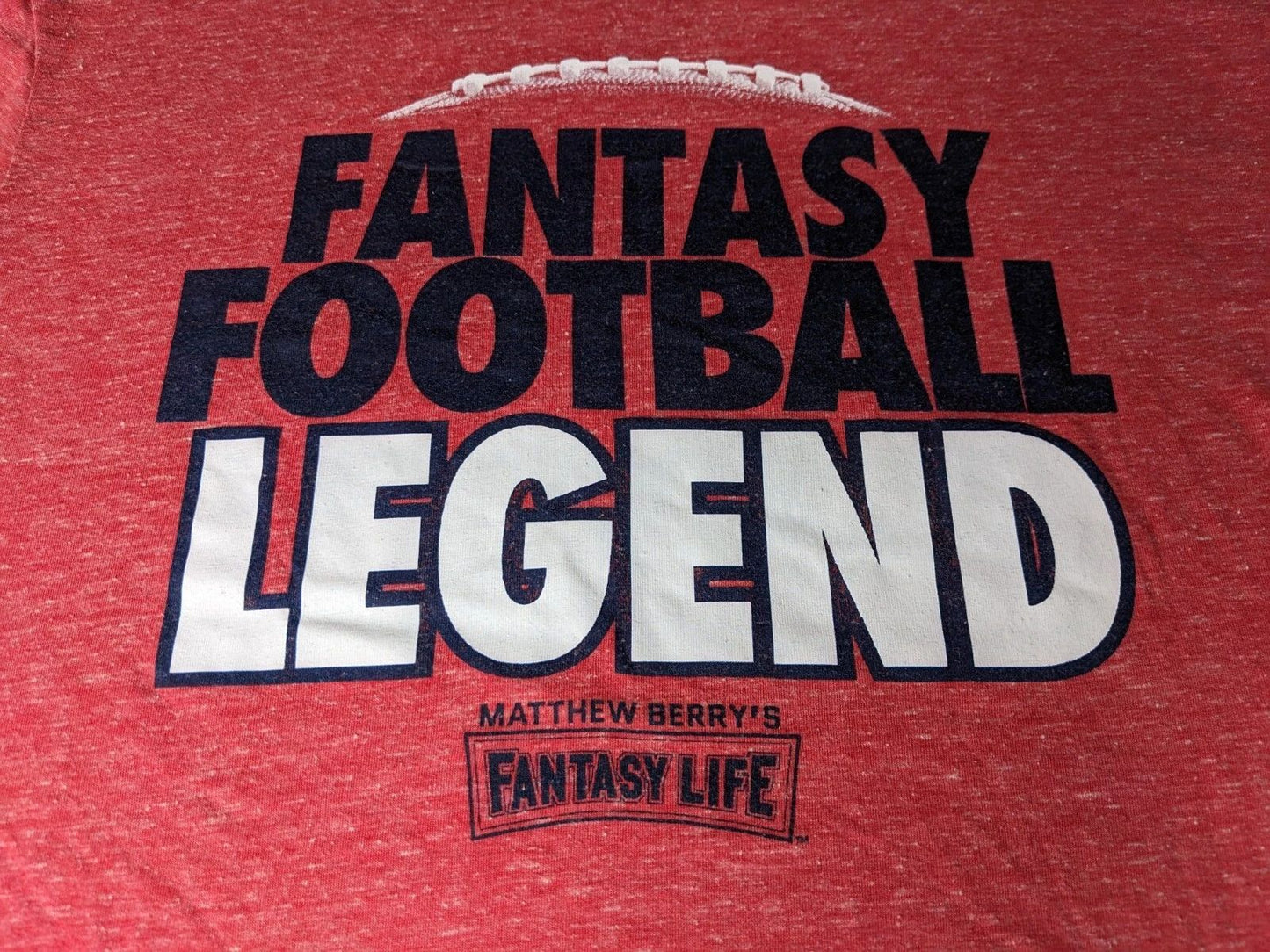 Fantasy Football shirt Mens Large Matthew Berry Red Legend fantasy life