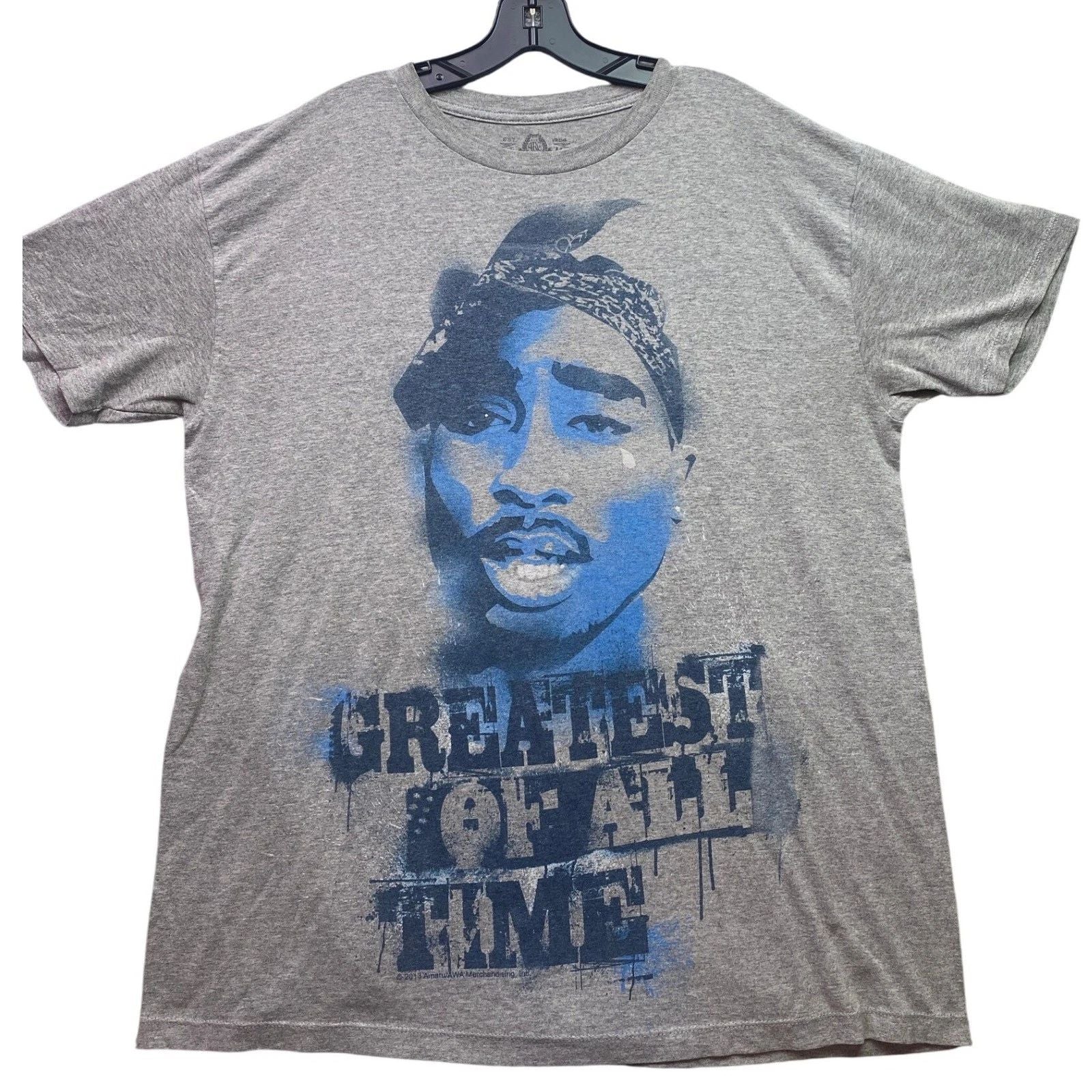Tupac Shakur Shirt Mens Extra Large Spell Out AOP Grunge Everyday Streetwear