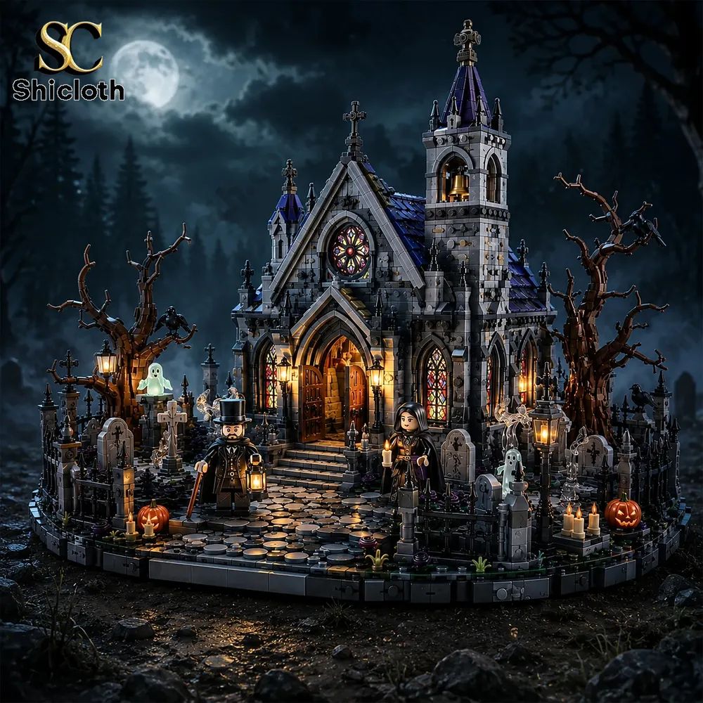 Haunted Gothic Chapel Building Brick Set