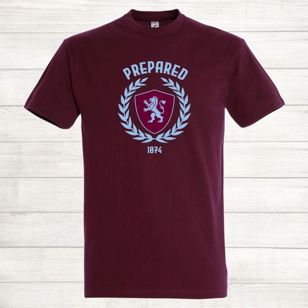 Aston Villa Prepared AVFC Claret and Blue AVFC Football Top Trainer T Shirt