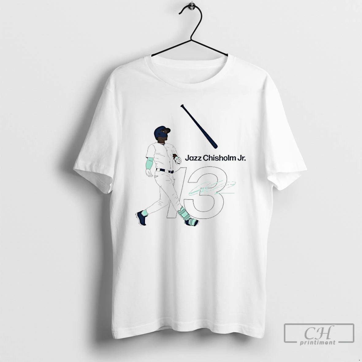 Premium Chisholm Jr 13 Jazz Bat Flip Jazz New York Baseball Signature T Shirts