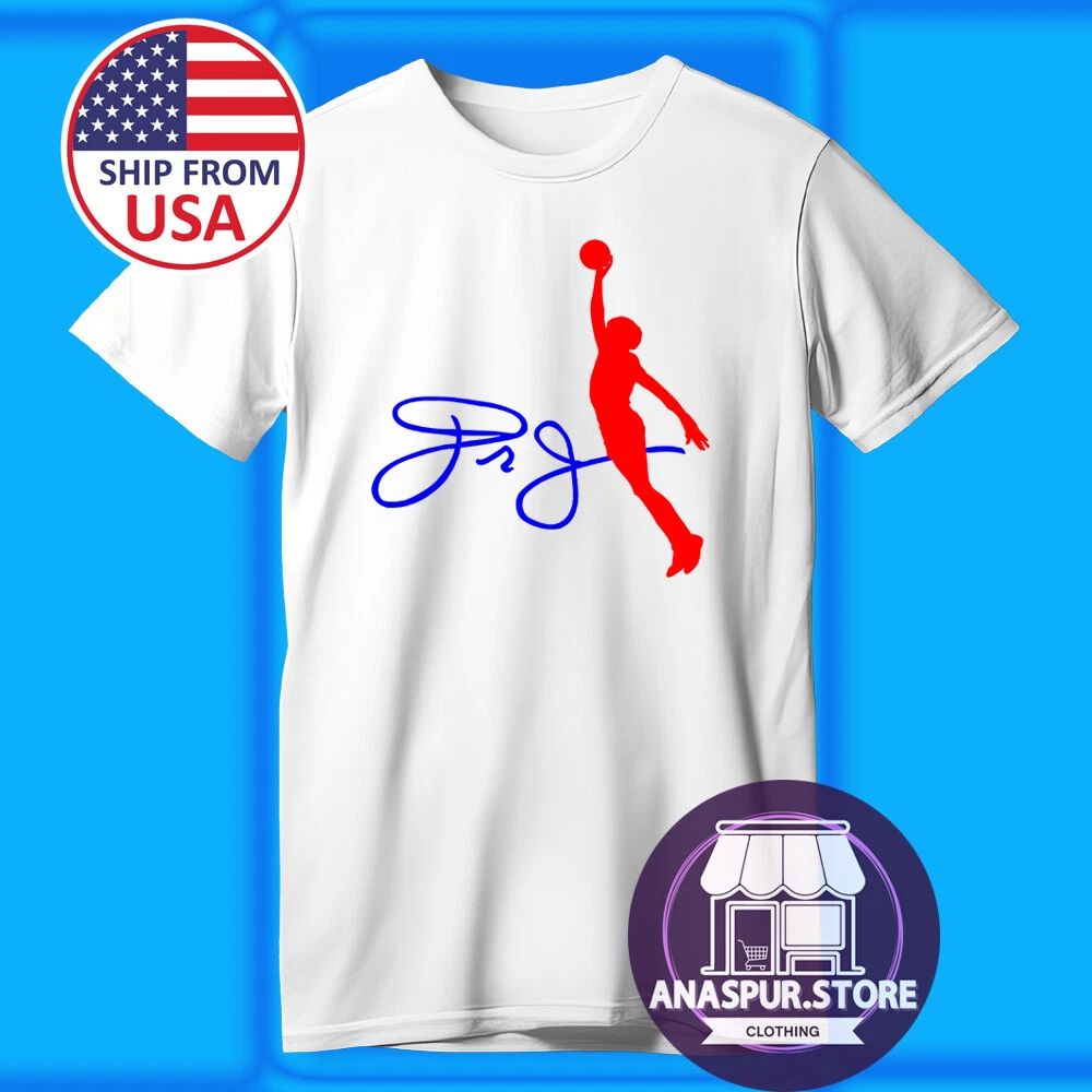 Dr. J Julius Erving Basketball Men's White Size S-5XL