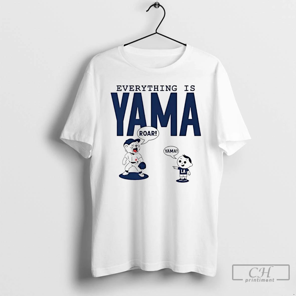 Classic Dodgers Yoshinobu Yamamoto Everything Is Yama Mascot Cartoon T Shirts