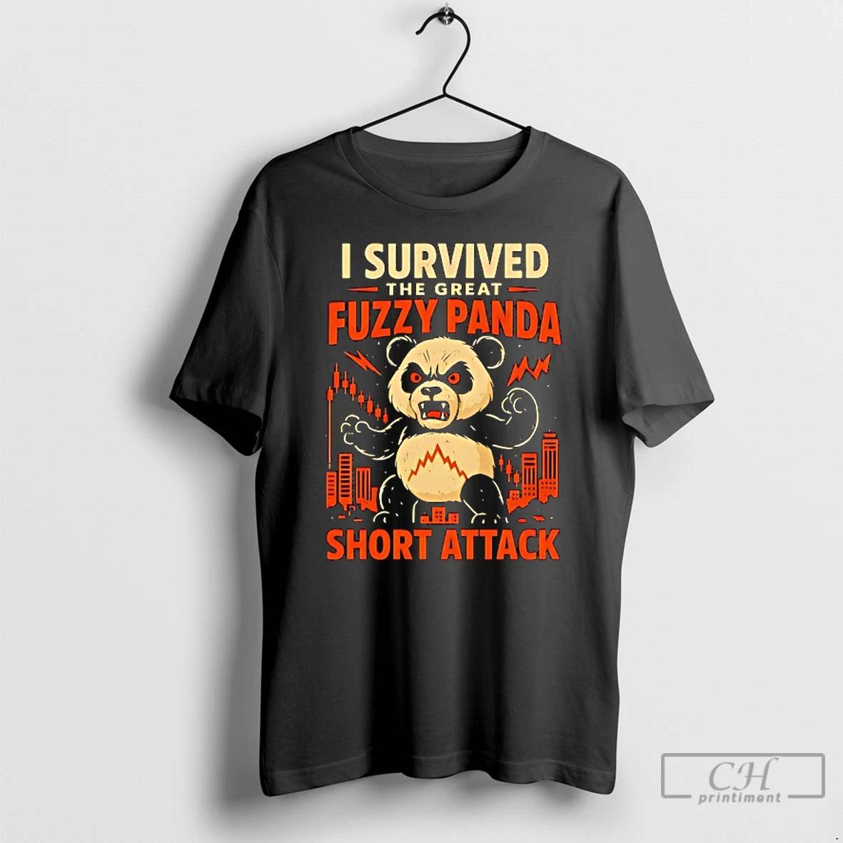 Classic I Survived The Great Fuzzy Panda Short Attack T Shirts