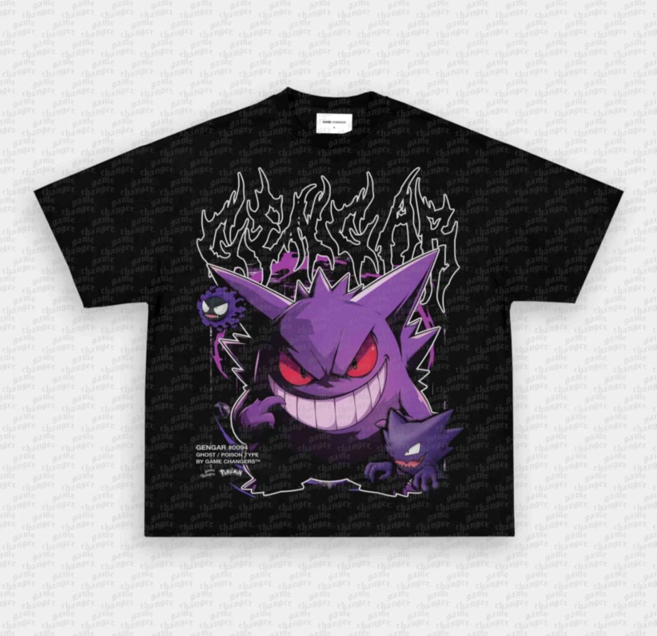 Gengar Anime T-Shirt Ghost Gaming Graphic Tee S-5XL