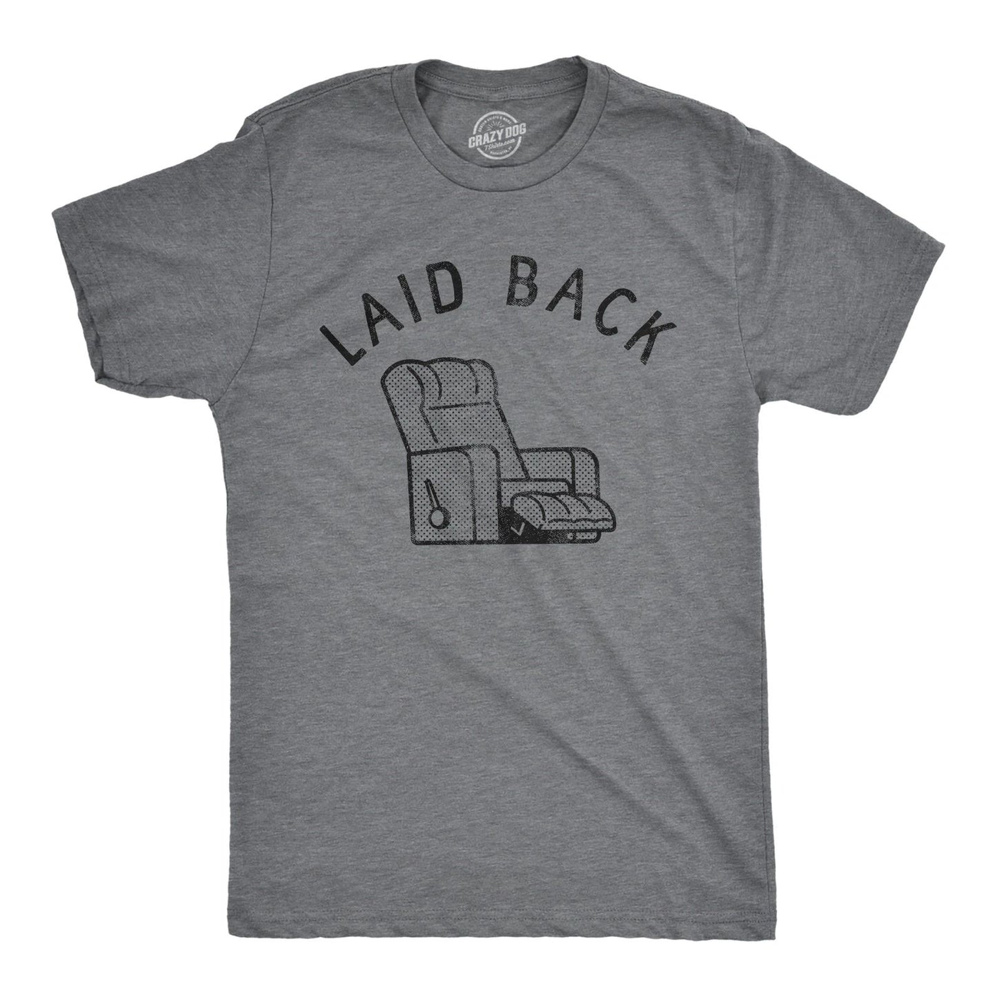 Mens Laid Back T Shirt Funny Sarcastic Recliner Chair Graphic Novelty Tee for